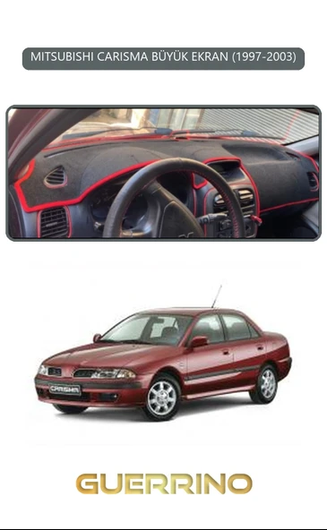 Guerrino  MITSUBISHI CARISMA BÜYÜK EKRAN 1997-2003TORPİDO KORUMA HALISI GRİ KENAR ürün görseli