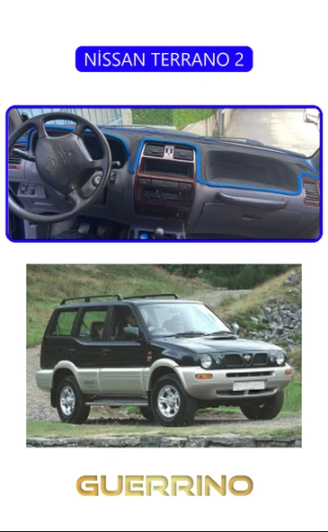 Guerrino  NİSSAN TERRANO 2TORPİDO KORUMA HALISI MAVİ KENAR ürün görseli