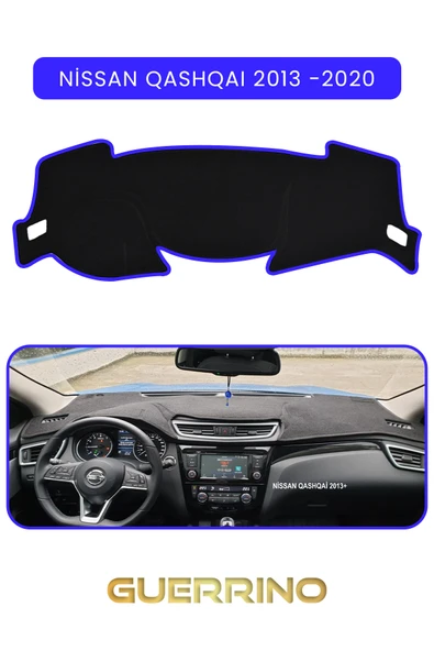 Guerrino  NİSSAN QASHQAI 2013 -2020TORPİDO KORUMA HALISI MAVİ KENAR ürün görseli