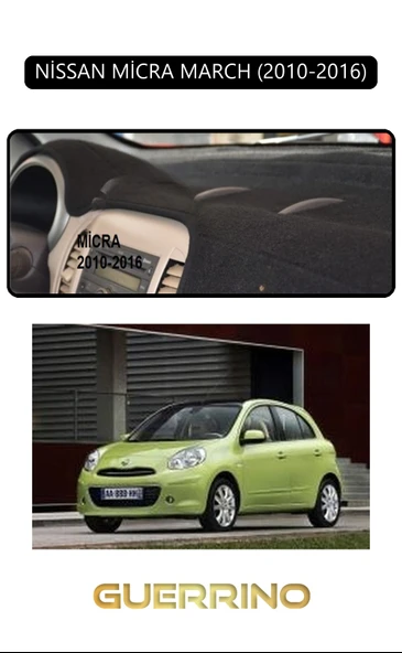 Guerrino  NİSSAN MİCRA MARCH 2010-2016TORPİDO KORUMA HALISI SİYAH KENAR ürün görseli