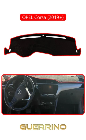 Guerrino  OPEL Corsa (2019 + )TORPİDO KORUMA HALISI KIRMIZI KENAR ürün görseli