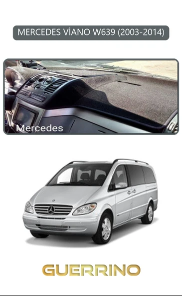 Guerrino  MERCEDES VİANO W639 2003-2014TORPİDO KORUMA HALISI GRİ KENAR ürün görseli