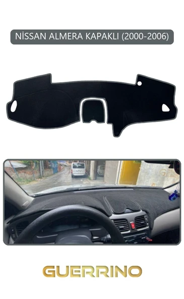 Guerrino  NİSSAN ALMERA KAPAKLI 2000-2006TORPİDO KORUMA HALISI GRİ KENAR ürün görseli