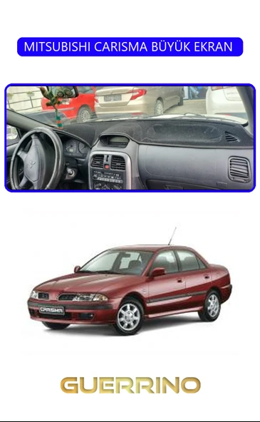 Guerrino  MITSUBISHI CARISMA BÜYÜK EKRAN TORPİDO KORUMA HALISI MAVİ KENAR ürün görseli