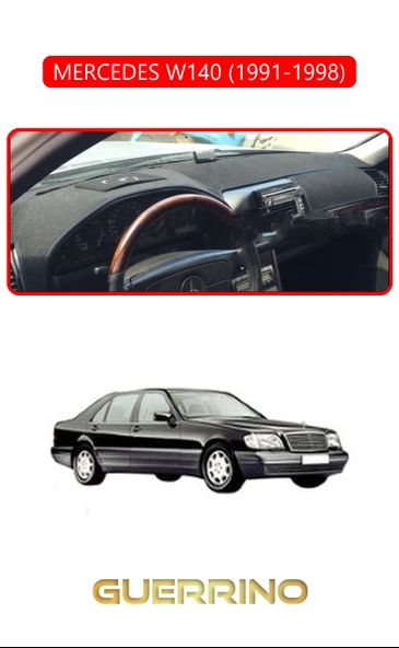 Guerrino  MERCEDES W140 1991-1998TORPİDO KORUMA HALISI KIRMIZI KENAR ürün görseli
