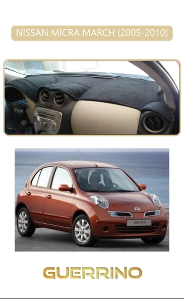 Guerrino  NİSSAN MİCRA MARCH 2005-2010TORPİDO KORUMA HALISI BEJ KENAR ürün görseli