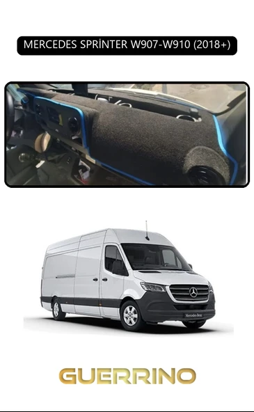 Guerrino  MERCEDES SPRİNTER W907-W910 2018+TORPİDO KORUMA HALISI SİYAH KENAR ürün görseli