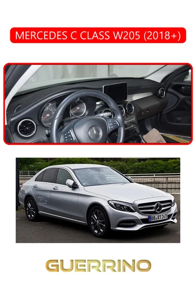 Guerrino  MERCEDES C CLASS W205 2018+TORPİDO KORUMA HALISI KIRMIZI KENAR ürün görseli