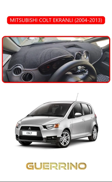 Guerrino  MITSUBISHI COLT EKRANLI 2004-2013TORPİDO KORUMA HALISI KIRMIZI KENAR ürün görseli