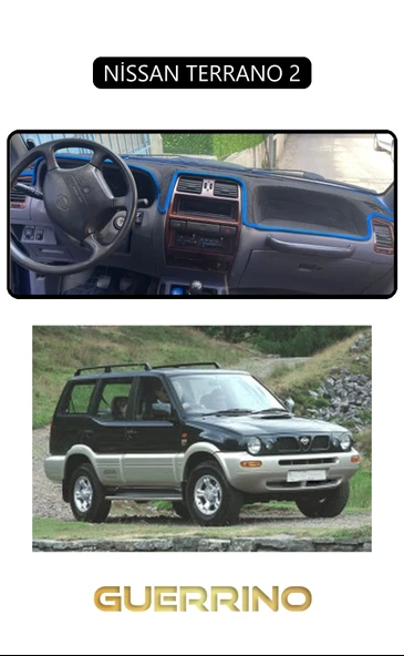 Guerrino  NİSSAN TERRANO 2TORPİDO KORUMA HALISI SİYAH KENAR ürün görseli