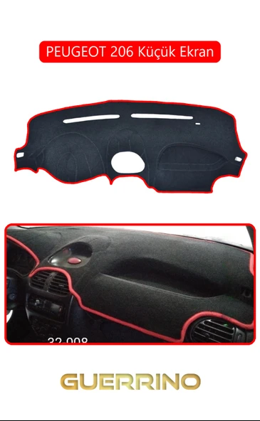 Guerrino  PEUGEOT 206 Küçük EkranTORPİDO KORUMA HALISI KIRMIZI KENAR ürün görseli