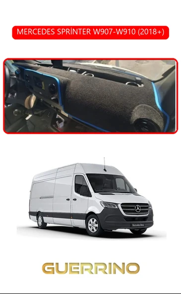 Guerrino  MERCEDES SPRİNTER W907-W910 2018+TORPİDO KORUMA HALISI KIRMIZI KENAR ürün görseli