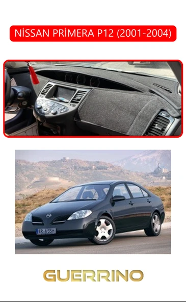 Guerrino  NİSSAN PRİMERA P12 2001-2004TORPİDO KORUMA HALISI KIRMIZI KENAR ürün görseli