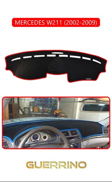 Guerrino  MERCEDES W211 2002-2009TORPİDO KORUMA HALISI KIRMIZI KENAR ürün görseli