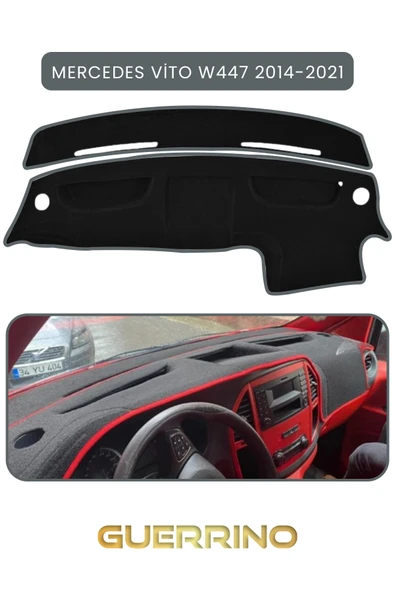 Guerrino  MERCEDES VİTO W447 2014-2021TORPİDO KORUMA HALISI GRİ KENAR ürün görseli