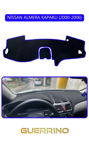 Guerrino  NİSSAN ALMERA KAPAKLI 2000-2006TORPİDO KORUMA HALISI MAVİ KENAR ürün görseli