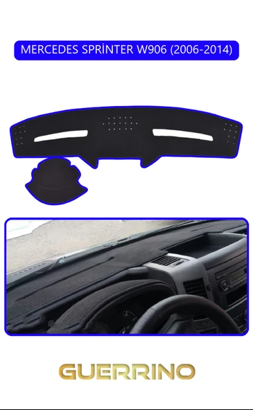 Guerrino  MERCEDES SPRİNTER W906 2006-2014TORPİDO KORUMA HALISI MAVİ KENAR ürün görseli