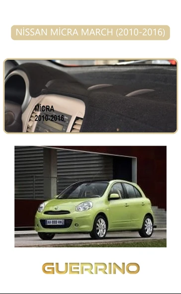 Guerrino  NİSSAN MİCRA MARCH 2010-2016TORPİDO KORUMA HALISI BEJ KENAR ürün görseli
