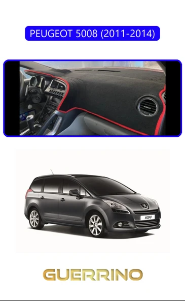 Guerrino  PEUGEOT 5008 (2011-2014)TORPİDO KORUMA HALISI MAVİ KENAR ürün görseli