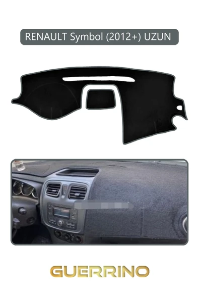 Guerrino  RENAULT Symbol (2012+) UZUN TORPİDO KORUMA HALISI GRİ KENAR ürün görseli