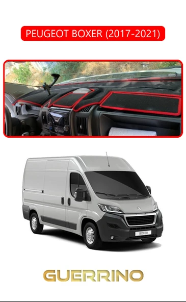 Guerrino  PEUGEOT BOXER 2017 - 2021TORPİDO KORUMA HALISI KIRMIZI KENAR ürün görseli