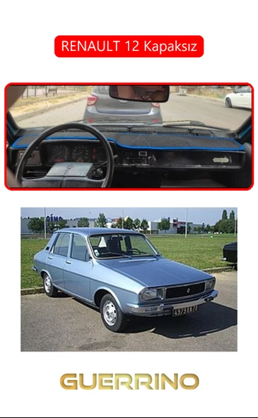 Guerrino  RENAULT 12 - Toros   KAPAKSIZTORPİDO KORUMA HALISI KIRMIZI KENAR ürün görseli