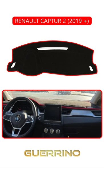 Guerrino  RENAULT CAPTUR 2 (2019 +)TORPİDO KORUMA HALISI KIRMIZI KENAR ürün görseli