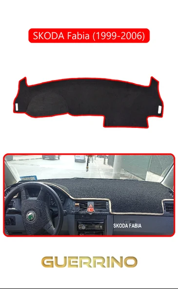 Guerrino  SKODA Fabia (1999-2006)TORPİDO KORUMA HALISI KIRMIZI KENAR ürün görseli
