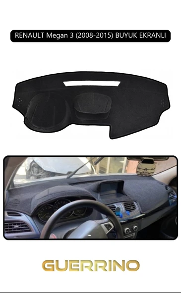 Guerrino  RENAULT Megan 3 (2008-2015) BUYUK EKRANLITORPİDO KORUMA HALISI SİYAH KENAR ürün görseli