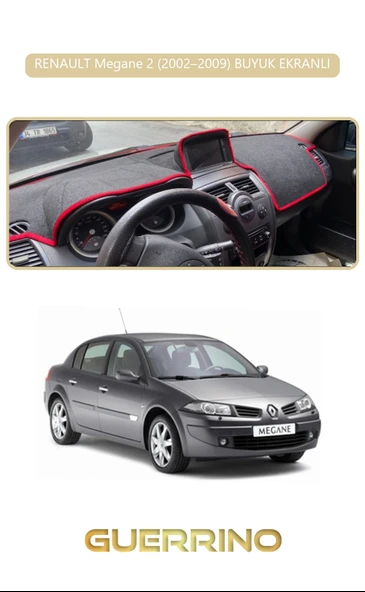 Guerrino  RENAULT Megane 2 (2002–2009) BUYUK EKRANLITORPİDO KORUMA HALISI BEJ KENAR ürün görseli
