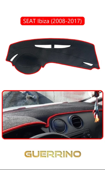 Guerrino  SEAT Ibiza (2008-2017)TORPİDO KORUMA HALISI KIRMIZI KENAR ürün görseli
