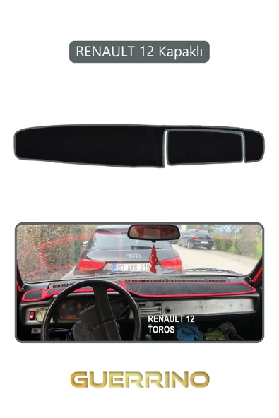 Guerrino  RENAULT 12 - Toros   KAPAKLI TORPİDO KORUMA HALISI GRİ KENAR ürün görseli