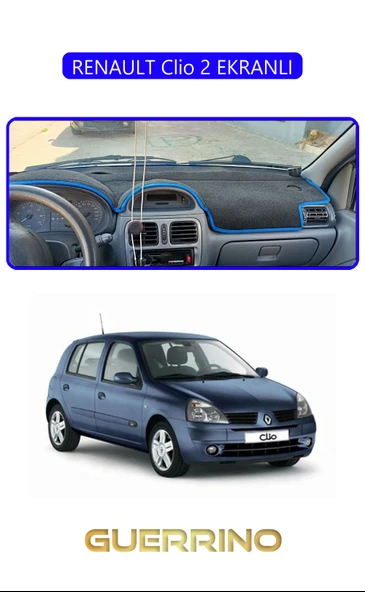 Guerrino  RENAULT Clio 2 EKRANLITORPİDO KORUMA HALISI MAVİ KENAR ürün görseli