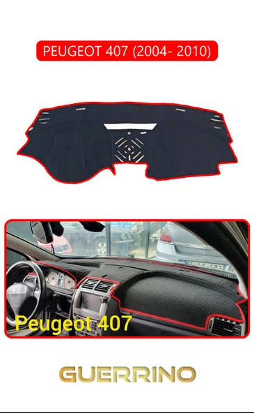 Guerrino  PEUGEOT 407 (2004- 2010)TORPİDO KORUMA HALISI KIRMIZI KENAR ürün görseli