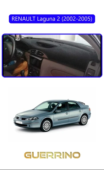 Guerrino  RENAULT Laguna 2 (2002-2005)TORPİDO KORUMA HALISI MAVİ KENAR ürün görseli