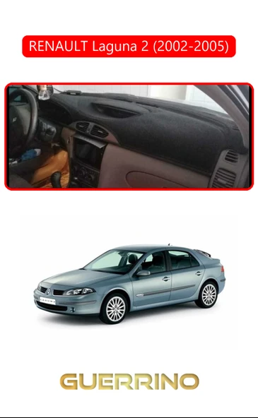 Guerrino  RENAULT Laguna 2 (2002-2005)TORPİDO KORUMA HALISI KIRMIZI KENAR ürün görseli