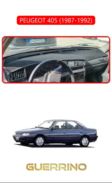 Guerrino  PEUGEOT 405 (1987-1992) ;TORPİDO KORUMA HALISI KIRMIZI KENAR ürün görseli