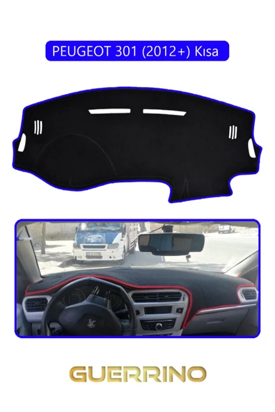 Guerrino  PEUGEOT 301 (2012+) TORPİDO KORUMA HALISI MAVİ KENAR ürün görseli