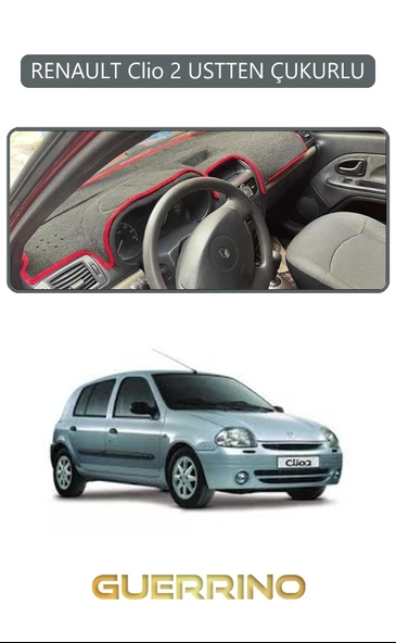 Guerrino  RENAULT Clio 2 USTTEN ÇUKURLUTORPİDO KORUMA HALISI GRİ KENAR ürün görseli