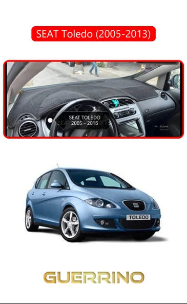 Guerrino  SEAT Toledo (2005-2013)TORPİDO KORUMA HALISI KIRMIZI KENAR ürün görseli