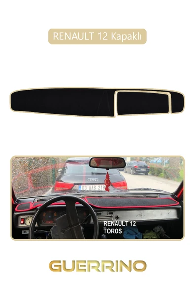 Guerrino  RENAULT 12 - Toros   KAPAKLI TORPİDO KORUMA HALISI BEJ KENAR ürün görseli