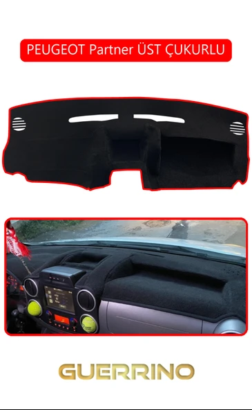 Guerrino  PEUGEOT Partner ÜST ÇUKURLUTORPİDO KORUMA HALISI KIRMIZI KENAR ürün görseli