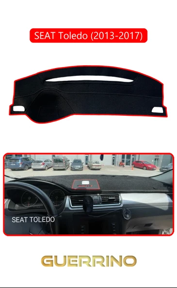 Guerrino  SEAT Toledo (2013-2017)TORPİDO KORUMA HALISI KIRMIZI KENAR ürün görseli