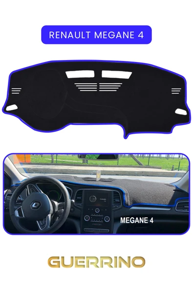 Guerrino  RENAULT Megane 4 TORPİDO KORUMA HALISI MAVİ KENAR - 1