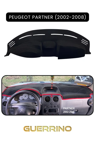 Guerrino  PEUGEOT Partner (2002-2008)TORPİDO KORUMA HALISI SİYAH KENAR ürün görseli