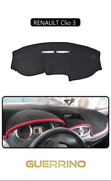 Guerrino  RENAULT Clio 3 TORPİDO KORUMA HALISI SİYAH KENAR ürün görseli