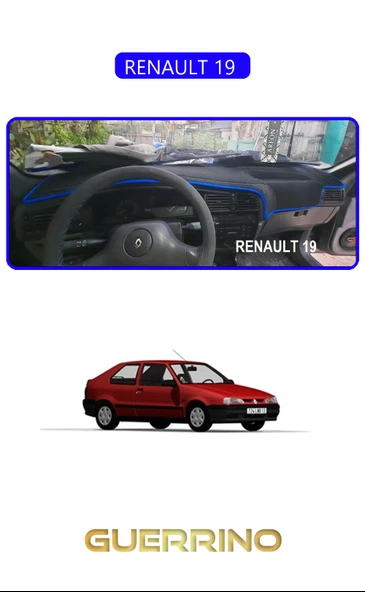 Guerrino  RENAULT 19 TORPİDO KORUMA HALISI MAVİ KENAR ürün görseli