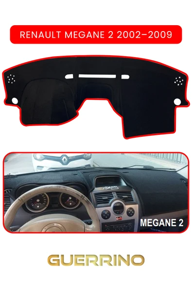 Guerrino  RENAULT Megane 2 (2002–2009)TORPİDO KORUMA HALISI KIRMIZI KENAR - 1