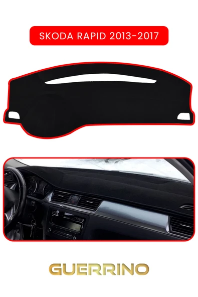 Guerrino  SKODA Rapid (2013-2017) TORPİDO KORUMA HALISI KIRMIZI KENAR ürün görseli