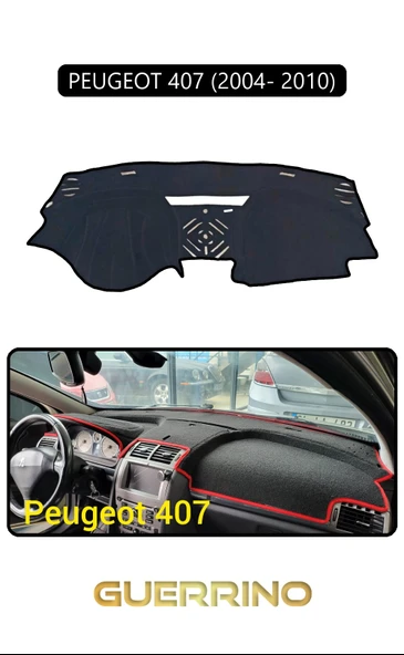 Guerrino  PEUGEOT 407 (2004- 2010)TORPİDO KORUMA HALISI SİYAH KENAR ürün görseli